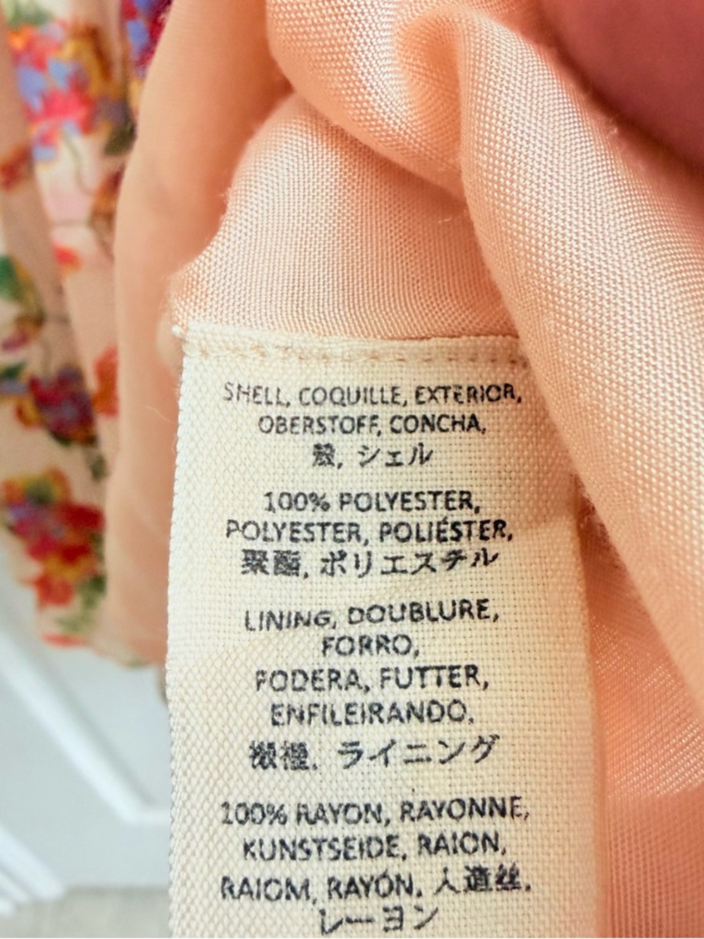 Free People Floral Pleated Top in Peach and Orange - Picture 5 of 7